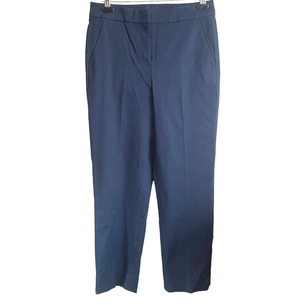 J‎ Crew Women Pants 6 Navy Stretch Slim Fit Workwear Minimalistic Preppy Classic